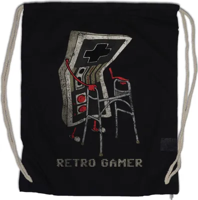 Produktbild von Urban Backwoods Retro Gamer, Turnbeutel, Farbe: Schwarz