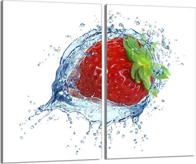 Produktbild von Glas-Herdplattenschutz 2x30x52 Erdbeere