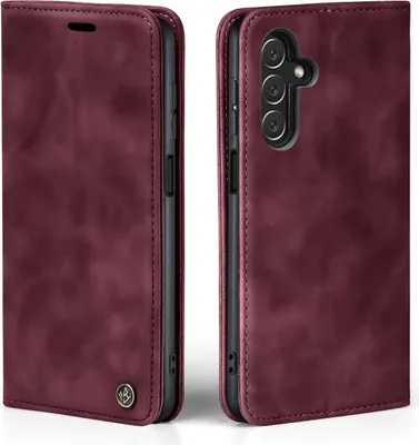Produktbild von Handy Hülle für Samsung Galaxy A05s Klapphülle Bookcase Flip Cover Handy Tasche Etui Farbe: Weinrot