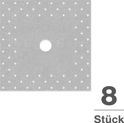 Produktbild von Isolbau Perforierte Wandmanschette P3 Grau - 8 Stück 120 mm Dichtband - Wasserdichte Manschette für Sanitär, Dusche, Bad, Fliesen, Isolierung Abdichtung Dichtmanschette für Innen- & Außenbereich