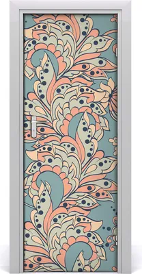 Produktbild von Tulup Türaufkleber 75x205 cm Dekorative Aufkleber Selbstklebend Wasserdichte Tapete Abnehmbar Schlafzimmer Wohnzimmer Wohnkultur - ethnische Blumen