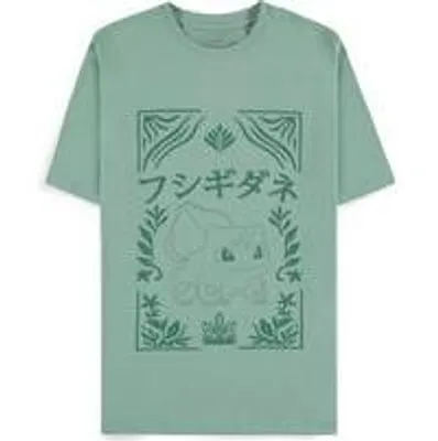 Immagine prodotto di Pokémon - Maglietta a maniche corte Bulbasaur verde (vestibilità ampia)