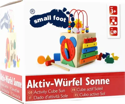 Produktbild von Small Foot 8189 Aktiv-Würfel 'Sonne' mit 5 unterschiedlichen Spielen, mehrfarbig (1 Stück)