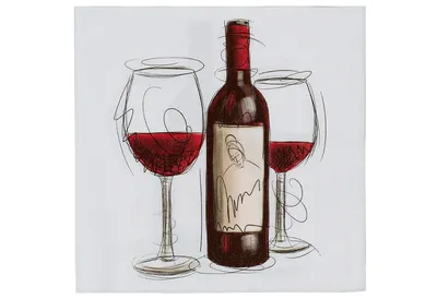 Produktbild von 20 Servietten Vino Rosso - Schluck vom Rotwein 33x33cm