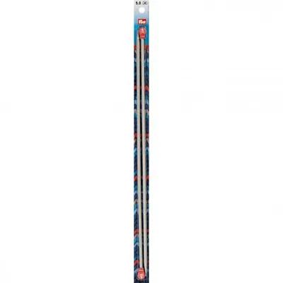 Produktbild von Prym 191478, Einzelspitzen-Stricknadel, Grau, Aluminium, 400 mm, 5 mm, 2 Stück(e)