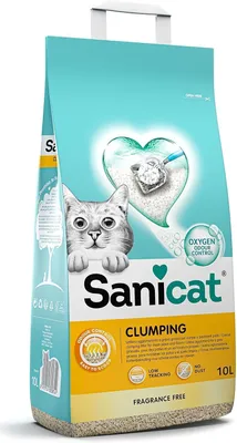 Produktbild von Sanicat Klumpstreu ohne Duftstoffe natürliche Mineralien 10L Geruchsbindung