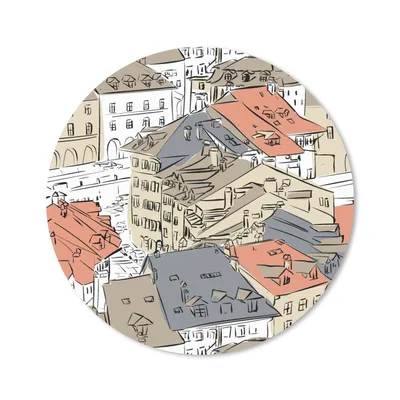Produktbild von MuchoWow® Mauspad Mousepad Gebäude - Muster - Städte 30x30 cm - Mousepads - Maus Mat - Pad - Mausunterlage - Tischunterlage - Schreibtischmatten