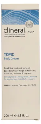 Produktbild von AHAVA CLINERAL by Topic Body Cream 200 ml, Creme, Frauen, Feuchtigkeitsspendend, Beruhigend, trockene Haut, 200 ml, Tube