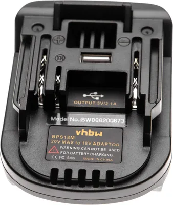 Produktbild von vhbw Akku-Adapter kompatibel mit Stanley Elektrowerkzeug / Akku - Adapter für 20 V Li-Ion Akkus auf 18 V Akkus kompatibel mit Makita-Geräten