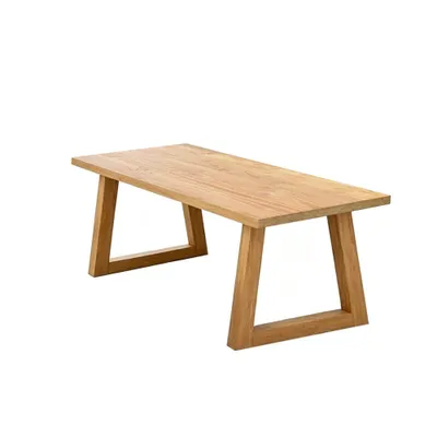 Produktbild von Massivholz Esstisch aus Kiefernholz, Esszimmertisch, stabiler Küchentisch für Esszimmer, Wohnzimmer, Restaurant und Café Hellbraun 160×70cm【MZZ129】
