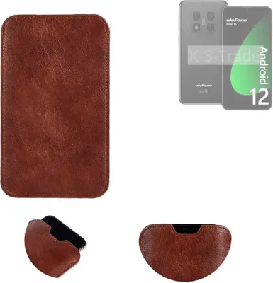Produktbild von K-S-Trade Schutzhülle Handyhülle kompatibel mit Ulefone Note 15 Handytasche Kunstleder Sleeve in braun