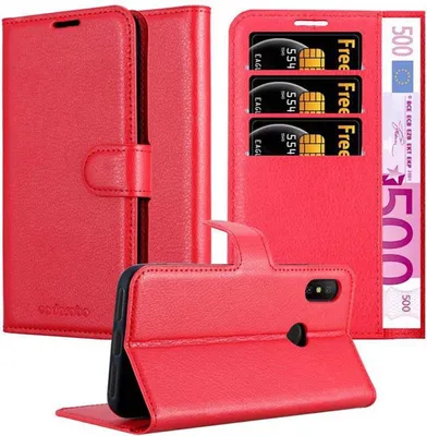 Produktbild von Cadorabo Hülle für Xiaomi Mi A2 LITE / RedMi 6 PRO Schutz Hülle in Rot Handyhülle Etui Case Cover Magnetverschluss