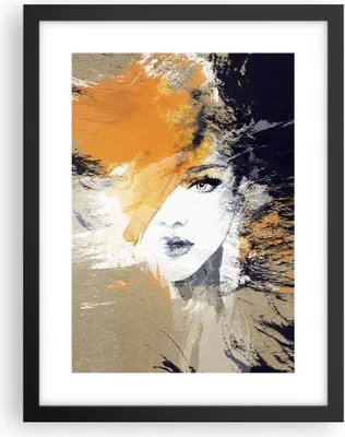 Produktbild von Gerahmtes Poster - Schwarzer Rahmen - Abstraktion Frau - 30x40 cm - Wand Bild - Wanddeko - Wandbilder - Kunstposter - Wandposter - Bilderrahmen - Bilder - Kunstdruck - Wandbild - P2BPA30x40-3656