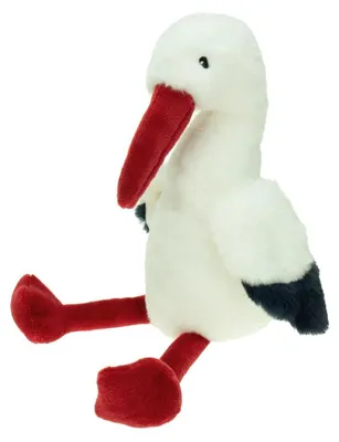 Obrázok produktu pre Plyšový bocian, mäkký, 21 cm, plyšová hračka pre deti