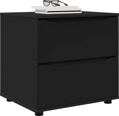 Image de vidaXL Armoire de rangement noire 60 x 48 x 57 cm Bois composite
