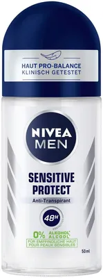Produktbild von NIVEA Sensitive Protect, Männer, Antitranspirant, Roll-on Deodorant, Box, 50 ml, 48 h