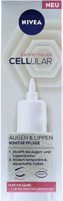 Obrázek produktu pro NIVEA 4005900954848, Oční krém, Ženy, Proti vráskám, Hydratační, Hydratující, Kyselina hyaluronová, Kyselina listová, 24 h, Tuba