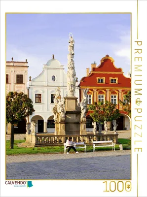 Produktbild von Calvendo Telč, Teltsch, in Tschechien, Marien- oder Pestsäule am Marktplatz - Foto-Puzzle', 1000 Teile, 1000 Stück(e), Stadt