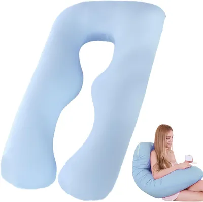 Obrázok produktu pre U-tvarovaný poťah na vankúš 140 x 80 cm, odnímateľná bavlna, ergonomický dizajn, pre spáčov na boku