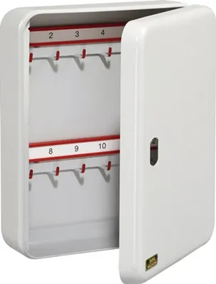Obrázek produktu pro Schránka na klíče CS 24 V-PZ H255xŠ205xD75mm šedý ocelový plech č. háku.24 BURG-WÄCHTER