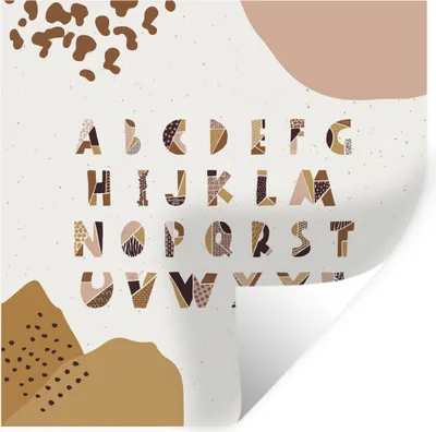 Produktbild von MuchoWow® Wandtattoo Wandsticker Wandaufkleber Sprichwörter - Zitate - Alphabet - Kinder - Baby - Jungen - Mädchen 30x30 cm Selbstklebend und Repositionierbar - Repositionierbar - Wasser abweisend