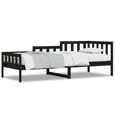 Produktbild von VidaXL 840369, Sofabett, Schwarz, Pinienwald, 2035 mm, 880 mm, 685 mm