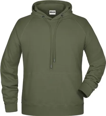 Produktbild von Men's Hoody Kapuzensweat mit Raglanärmeln olive, Gr. M