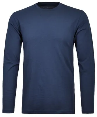 Ragman Langarm-T-Shirt langarm rundhals in blau