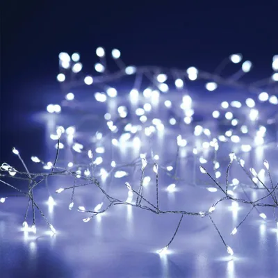 Obrázok produktu pre ACA Lighting 300 LED dekoratívna reťaz, CW, strieborný medený kábel, 220-240V + 8 funkcií, IP44, 3m+3m, 6W X063002277