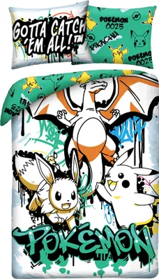Obrázek produktu pro Sada ložního prádla Pokemon pro postel 140x200 cm