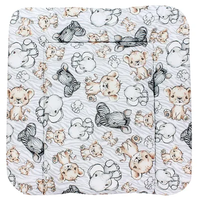 Produktbild von TupTam Baby Wickeltischauflage mit Baumwollbezug Gemustert, Farbe: Safari, Größe: 70 x 50 cm