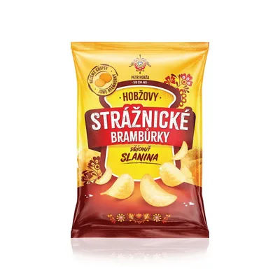 Image de Straznicke Bramburky chips de pommes de terre tchèques au goût de bacon 60 g