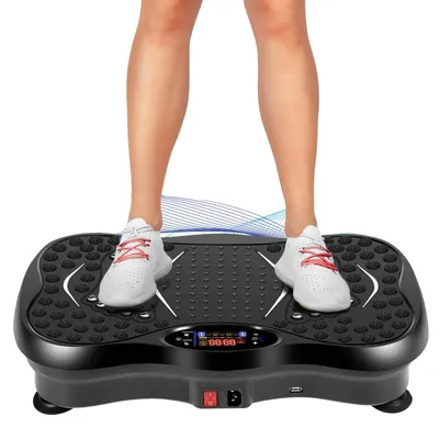 Immagine prodotto di Piastra vibrante, 99 livelli di velocità, altoparlante Bluetooth, nero