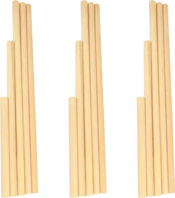 Image de 15 bâtonnets en bois pour macramé