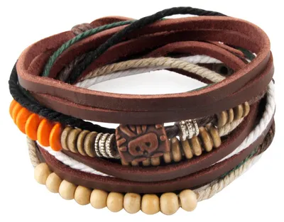 Produktbild von axy Echtlederarmband Lederarmband Wickelarmband Armband für Herren Damen Männer Armschmuck