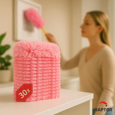 Produktbild von Für Swiffer Staubmagnet - 30 Ersatztücher mit 1xGriff - Staubtuch - Microfaser