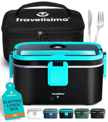 Image de Boîte à lunch électrique Travelisimo, 1,8L, 100W, en acier inoxydable