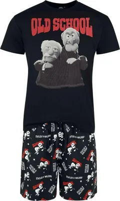 Produktbild von The Muppets Schlafanzug Herren Old School schwarz L