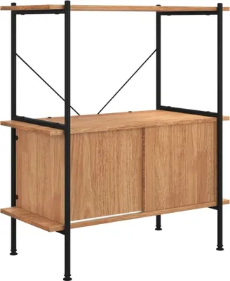 Zdjęcie produktu dla VidaXL 336351, Czarny, Brązowy, Stal, Drewno, 15 kg, 50 kg, 800 mm