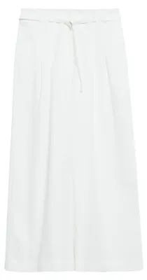 Produktbild von comma Damen High-Rise Wide-Leg Hose mit Bundfalten, Ankle-Länge, Baumwoll-Lyocell-Mix