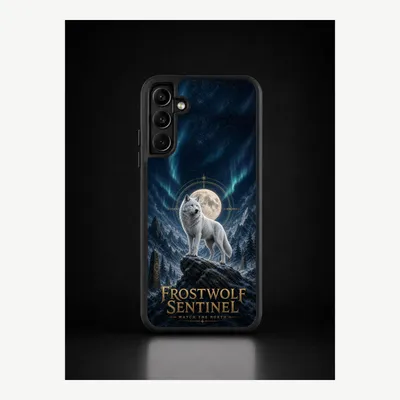 Immagine prodotto di Custodia per Samsung S22 Plus, cover protettiva per cellulare con motivo Frostwolf – LUNØIR ©
