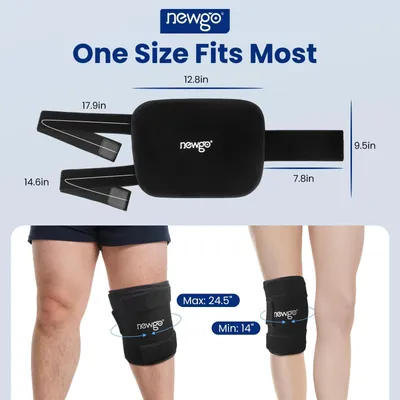 Imagen del producto de Muñequera refrigerante, con gel reutilizable, para cubrir toda la rodilla, para aliviar el dolor