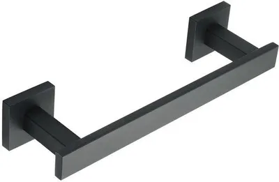 Obrázek produktu pro Černý držák na ručníky, nástěnný, (30 cm)