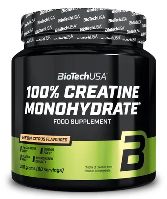 Produktbild von Biotech 100% Creatine Monohydrate 300g Neon Citrus