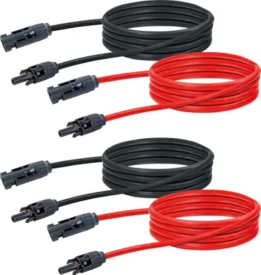 Produktbild von Schwaiger Solarzellenkabel Solarkabel 2x 2 m rot/sw.