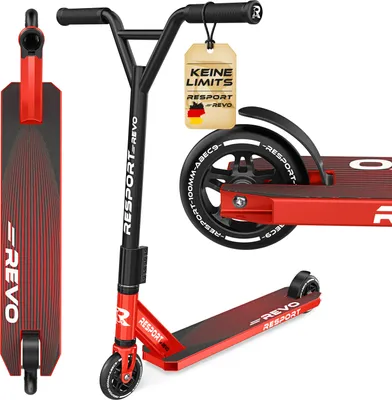 Image de RE:SPORT® Trottinette freestyle REVO pour enfants et adultes avec béquille | Trottinette freestyle professionnelle RouesPolyuréthane100 mm et barre en Y | Trottinette freestyle Kickscooter Roulements à billes ABEC 9 | Trottinette freestyle