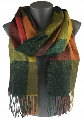 Produktbild von Agrafka Eleganter Damen Schal Kariert mit Glanz
