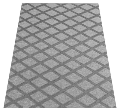 Produktbild von Paco Home Teppich Wohnzimmer Schlafzimmer Kurzflor Boho Modernes Skandi Muster Raute 3D 120x160 cm