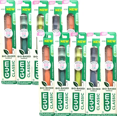 Produktbild von 10x GUM Classic Zahnbürste 408 - ultrasoft NEU