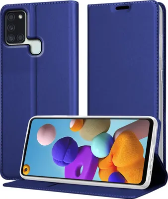 Obrázek produktu pro Cadorabo pouzdro na mobilní telefon pro Samsung Galaxy A21s Protective Case in Blue Cover Case Booklet